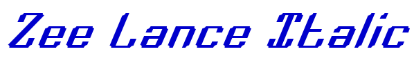 Zee Lance Italic 字体